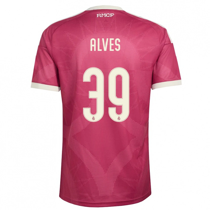 Danxen Mujer Camiseta Enzo Alves #39 Rojo Violeta Pálido Blanco Equipación Tercera 2026/27 La Camisa
