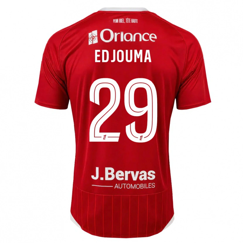 Danxen Mujer Camiseta Noah Edjouma #29 Blanco Rojo 1ª Equipación 2026/27 La Camisa