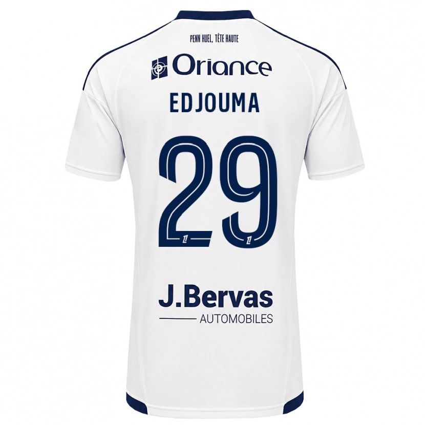 Danxen Mujer Camiseta Noah Edjouma #29 Azul Marino Blanco 2ª Equipación 2026/27 La Camisa