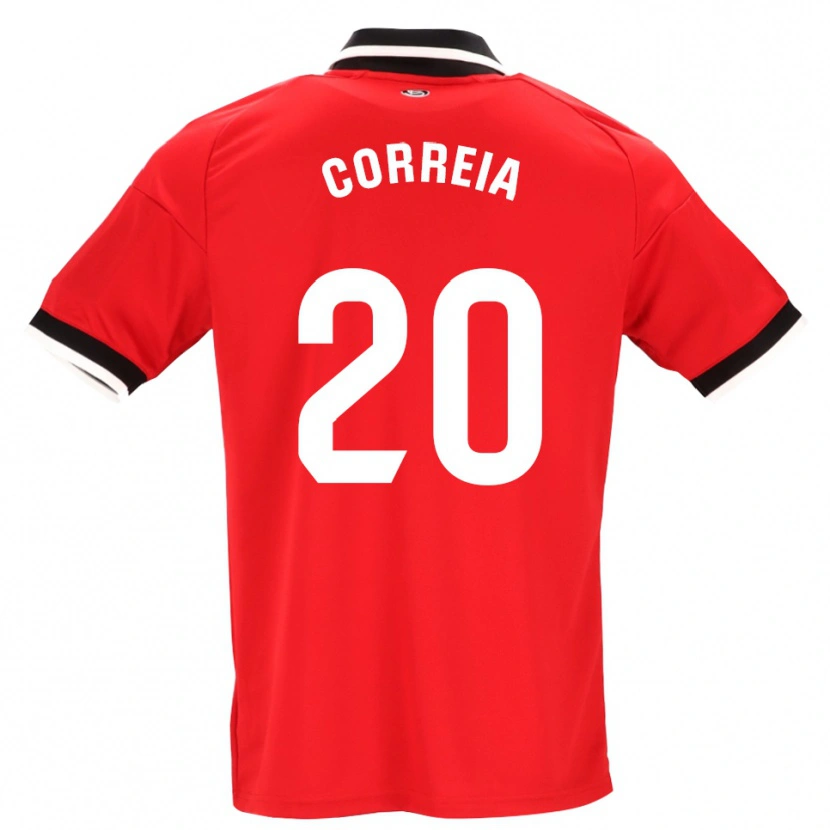 Danxen Mujer Camiseta Félix Correia #20 Negro Blanco Rojo 2ª Equipación 2026/27 La Camisa