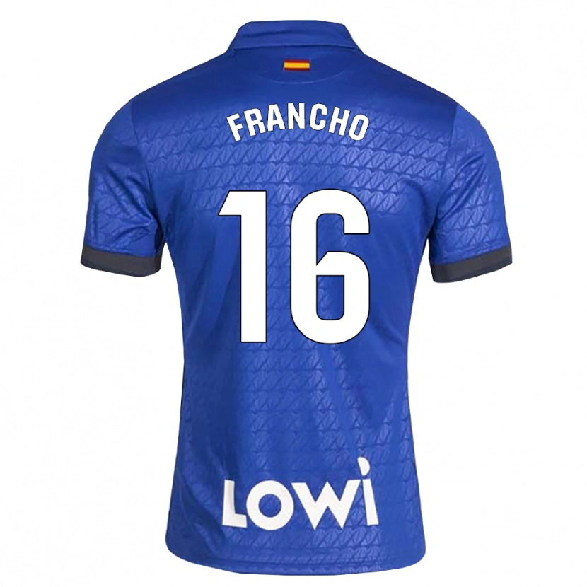 Danxen Mujer Camiseta Francho Serrano #16 Azul Blanco Negro 1ª Equipación 2026/27 La Camisa