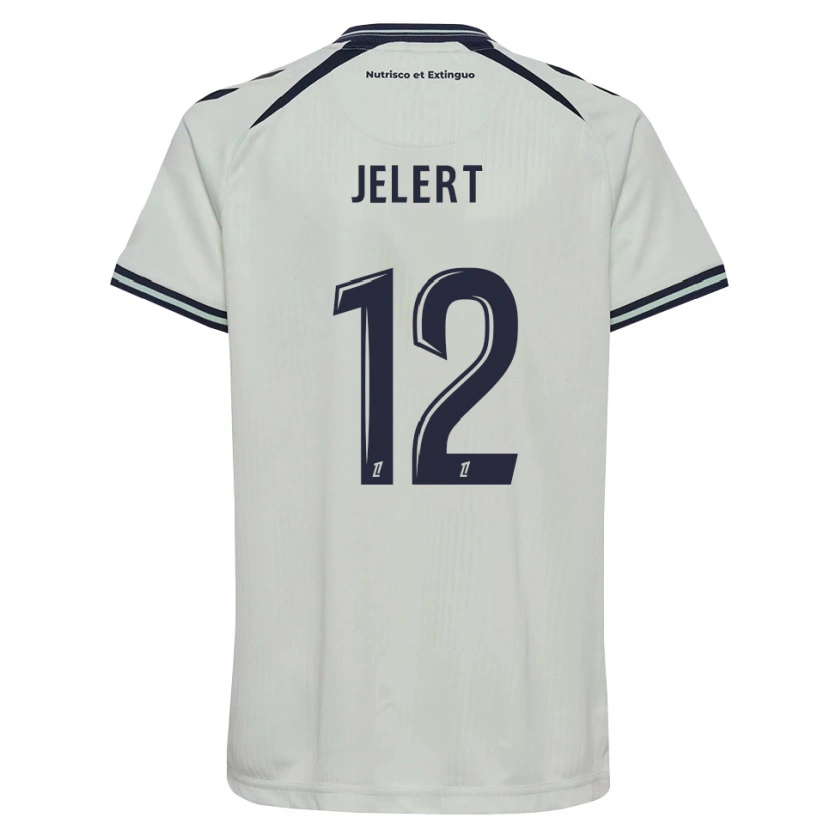 Danxen Mujer Camiseta Elias Jelert #12 Azul Medianoche Blanco 2ª Equipación 2026/27 La Camisa