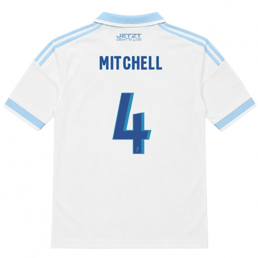 Danxen Niño Camiseta Jeyland Mitchell #4 Azul Cielo Claro Blanco Rojo 2ª Equipación 2026/27 La Camisa