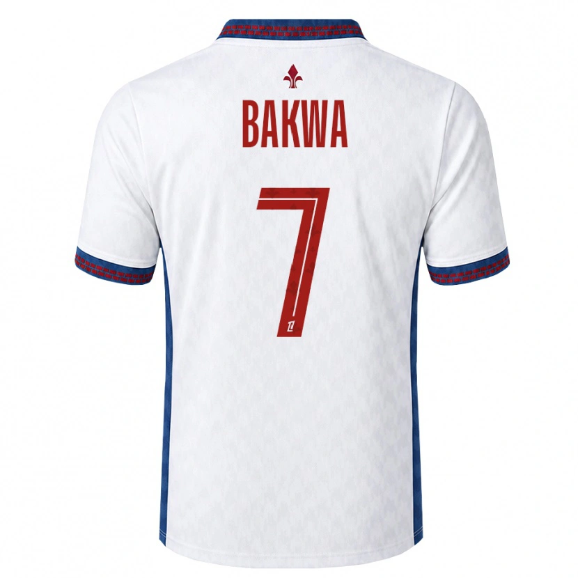 Danxen Niño Camiseta Dilane Bakwa #7 Rojo Blanco Azul 2ª Equipación 2026/27 La Camisa