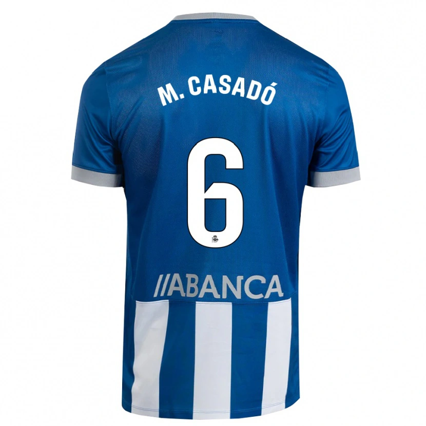Danxen Niño Camiseta Marc Casadó #6 Azul Gris Blanco 1ª Equipación 2026/27 La Camisa