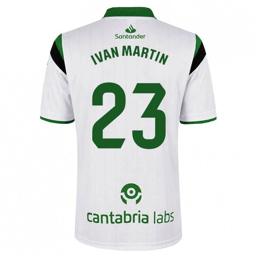 Danxen Niño Camiseta Iván Martín #23 Blanco Verde Negro 1ª Equipación 2026/27 La Camisa