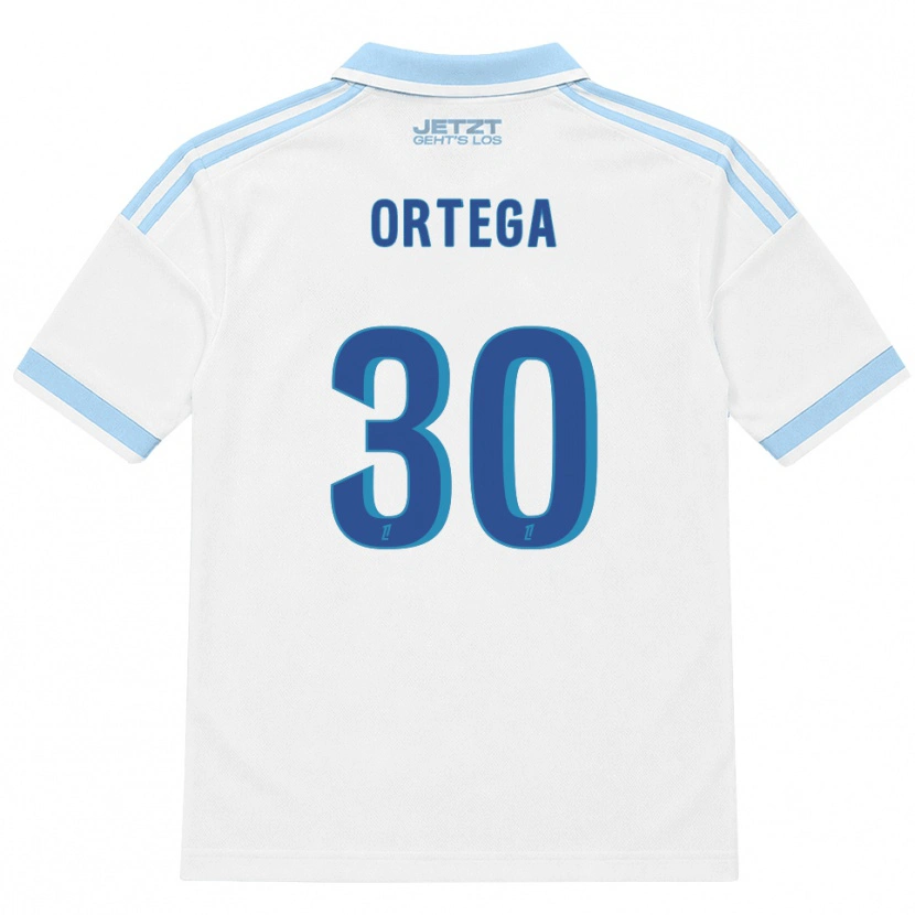 Danxen Niño Camiseta Jacobo Ortega #30 Azul Cielo Claro Blanco Rojo 2ª Equipación 2026/27 La Camisa