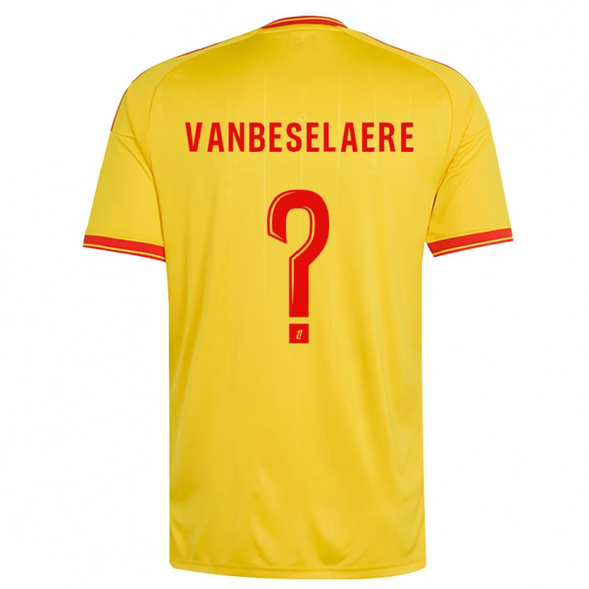 Danxen Niño Camiseta Emmanuel Vanbeselaere #0 Oro Naranja Rojo 1ª Equipación 2026/27 La Camisa