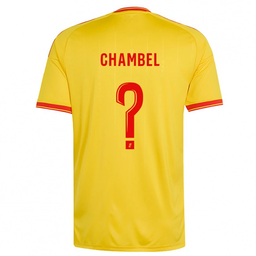Danxen Niño Camiseta Djibril Chambel #0 Oro Naranja Rojo 1ª Equipación 2026/27 La Camisa