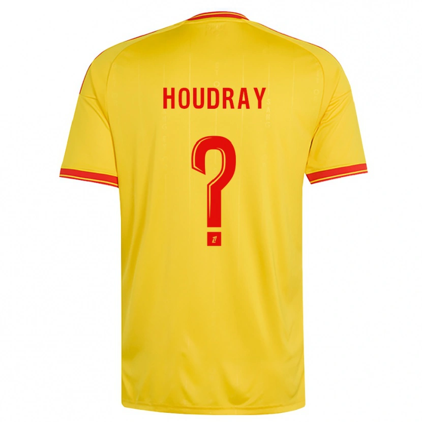 Danxen Niño Camiseta Leyaan Houdray #0 Oro Naranja Rojo 1ª Equipación 2026/27 La Camisa