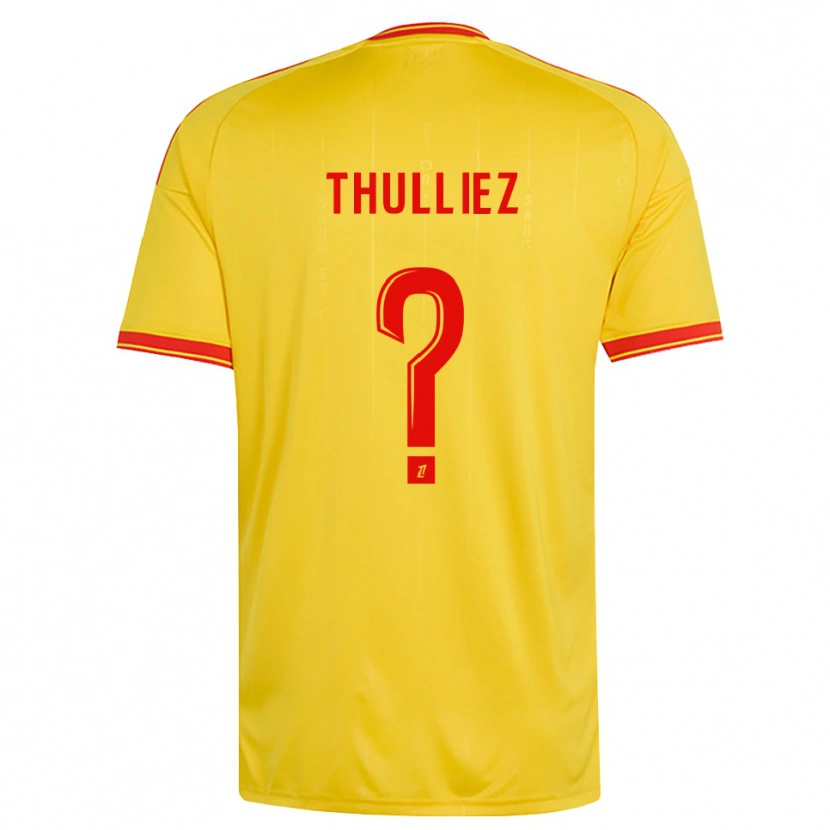 Danxen Niño Camiseta Lucie Thulliez #0 Oro Naranja Rojo 1ª Equipación 2026/27 La Camisa