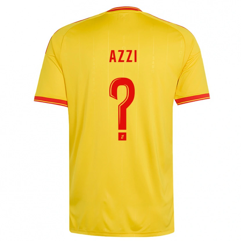 Danxen Niño Camiseta Rayan Azzi #0 Oro Naranja Rojo 1ª Equipación 2026/27 La Camisa