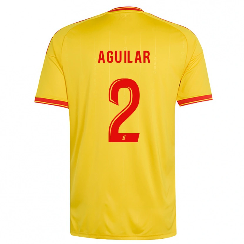 Danxen Niño Camiseta Ruben Aguilar #2 Oro Naranja Rojo 1ª Equipación 2026/27 La Camisa