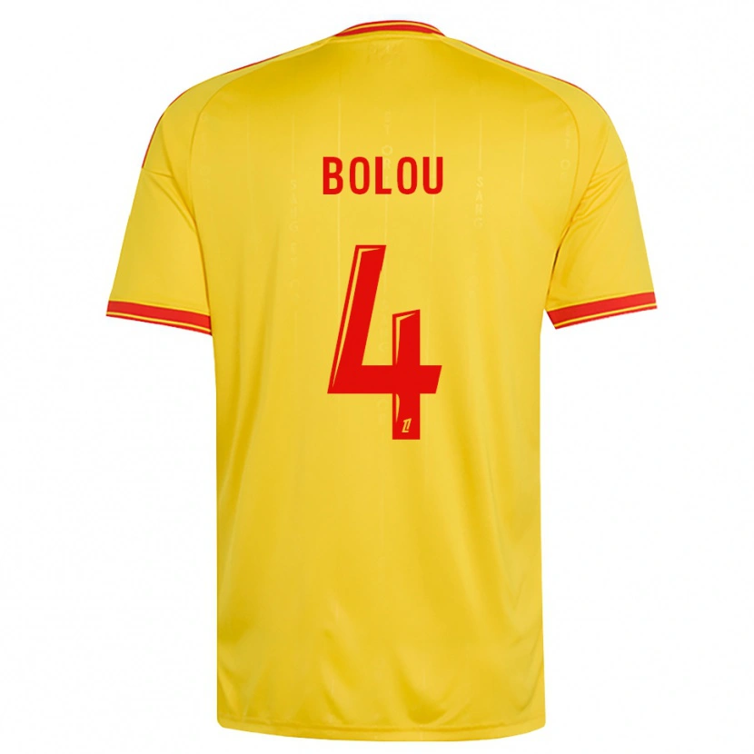 Danxen Niño Camiseta Abraham Bolou #4 Oro Naranja Rojo 1ª Equipación 2026/27 La Camisa