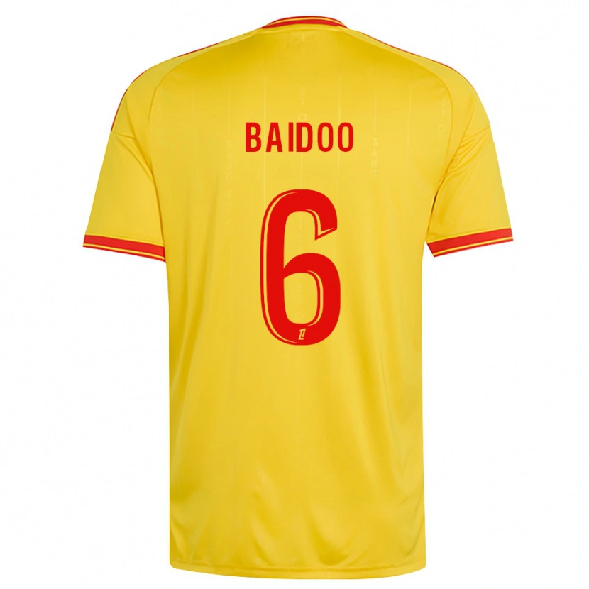 Danxen Niño Camiseta Samson Baidoo #6 Oro Naranja Rojo 1ª Equipación 2026/27 La Camisa