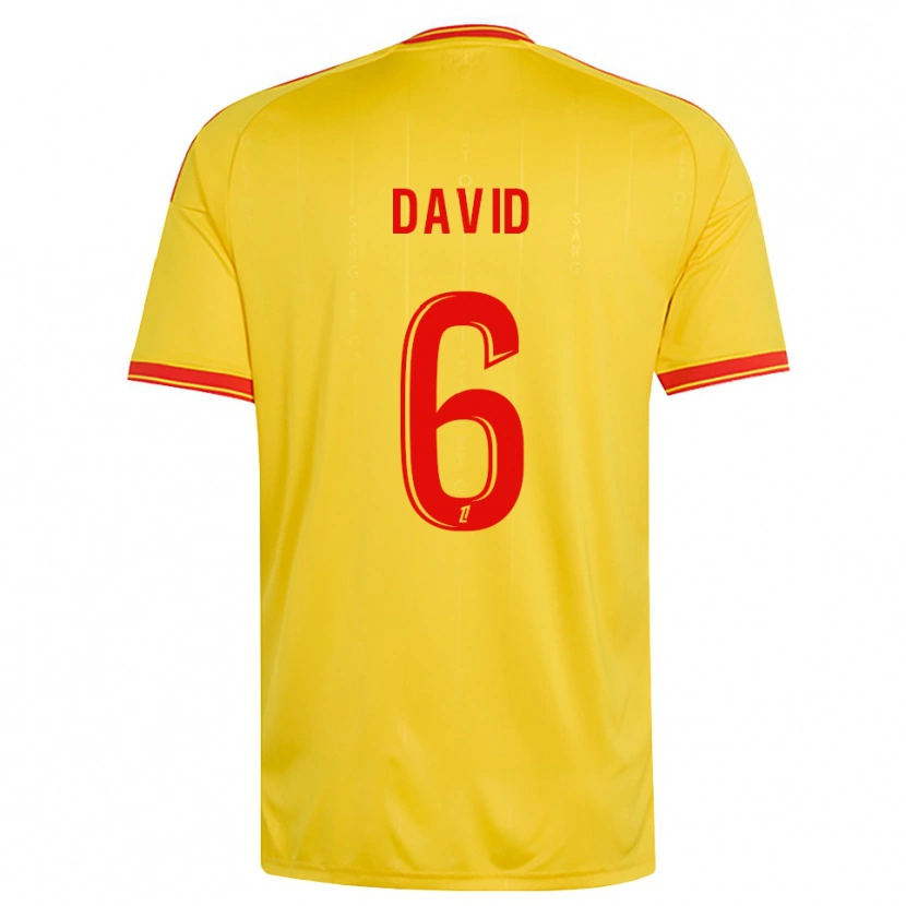 Danxen Niño Camiseta Tess David #6 Oro Naranja Rojo 1ª Equipación 2026/27 La Camisa