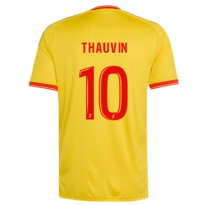 Danxen Niño Camiseta Florian Thauvin #10 Oro Naranja Rojo 1ª Equipación 2026/27 La Camisa