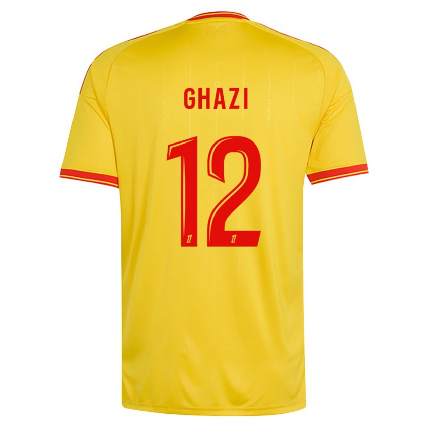 Danxen Niño Camiseta Ali Ghazi #12 Oro Naranja Rojo 1ª Equipación 2026/27 La Camisa