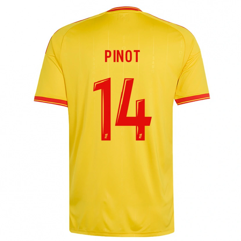 Danxen Niño Camiseta Laurine Pinot #14 Oro Naranja Rojo 1ª Equipación 2026/27 La Camisa