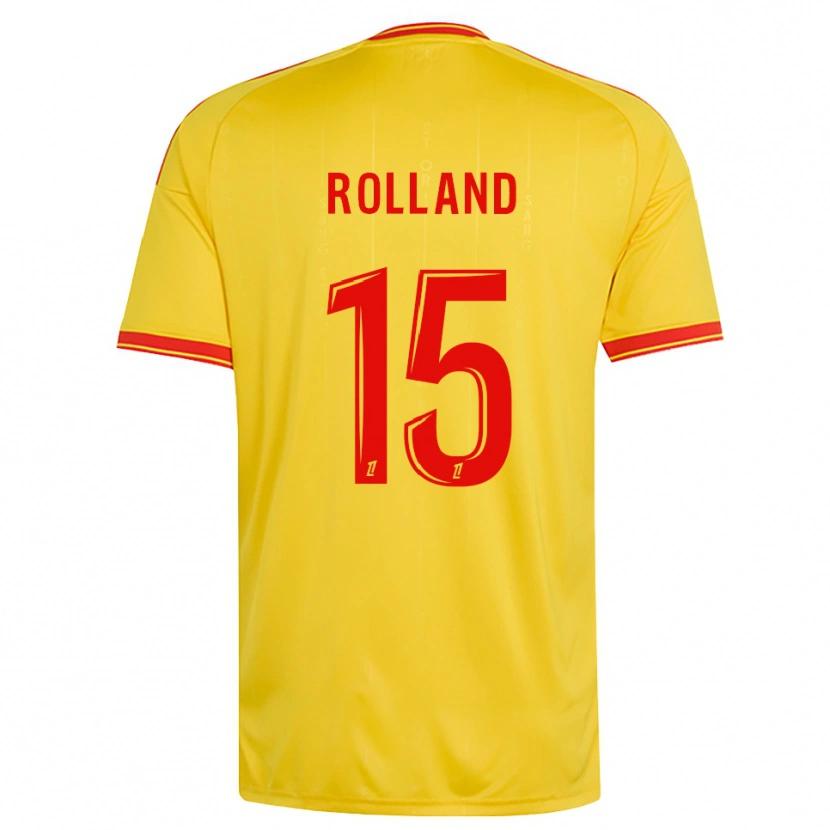 Danxen Niño Camiseta Paul Rolland #15 Oro Naranja Rojo 1ª Equipación 2026/27 La Camisa