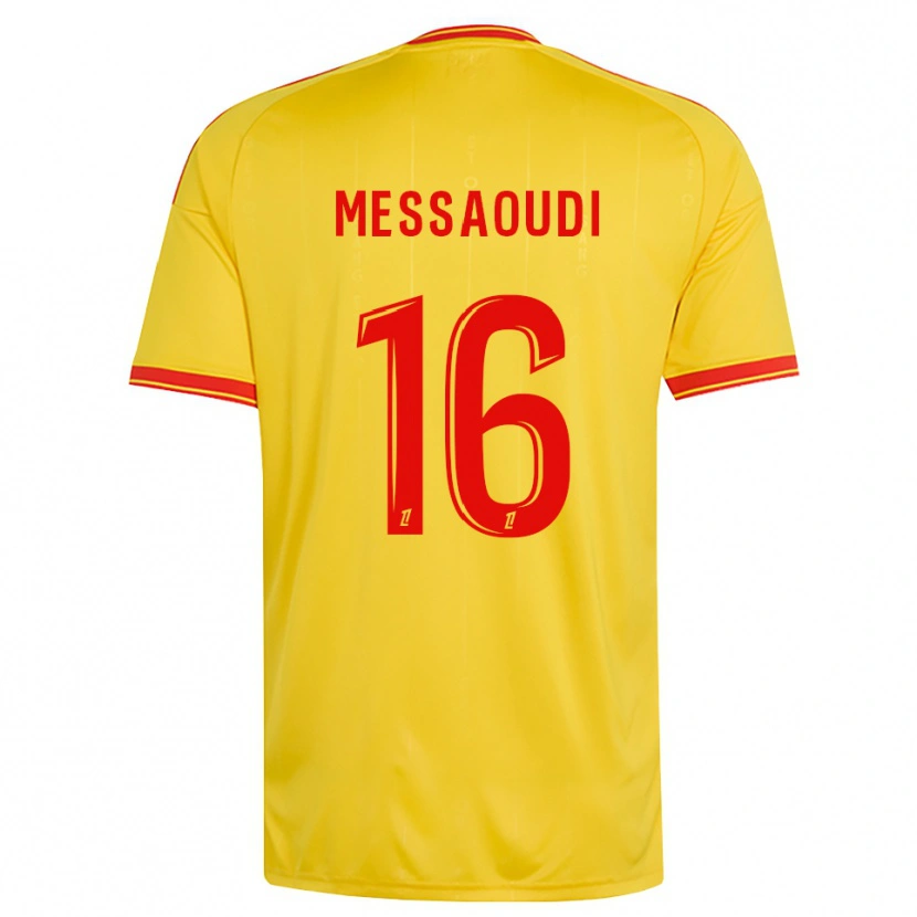 Danxen Niño Camiseta Fedwan Messaoudi #16 Oro Naranja Rojo 1ª Equipación 2026/27 La Camisa