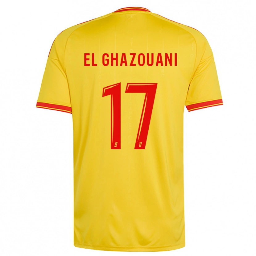 Danxen Niño Camiseta Fatima El Ghazouani #17 Oro Naranja Rojo 1ª Equipación 2026/27 La Camisa