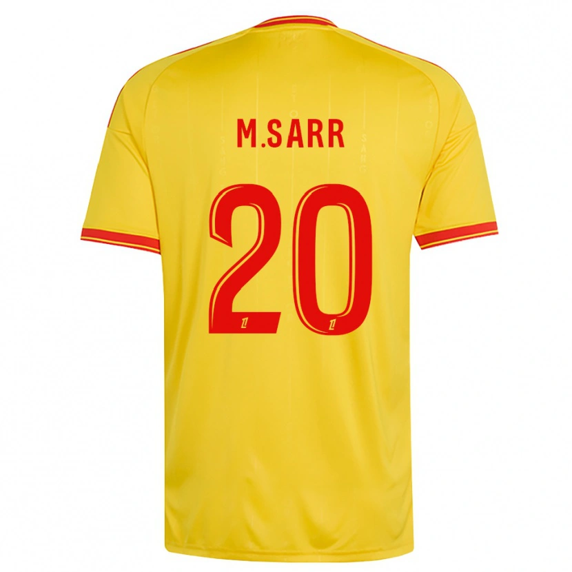 Danxen Niño Camiseta Malang Sarr #20 Oro Naranja Rojo 1ª Equipación 2026/27 La Camisa