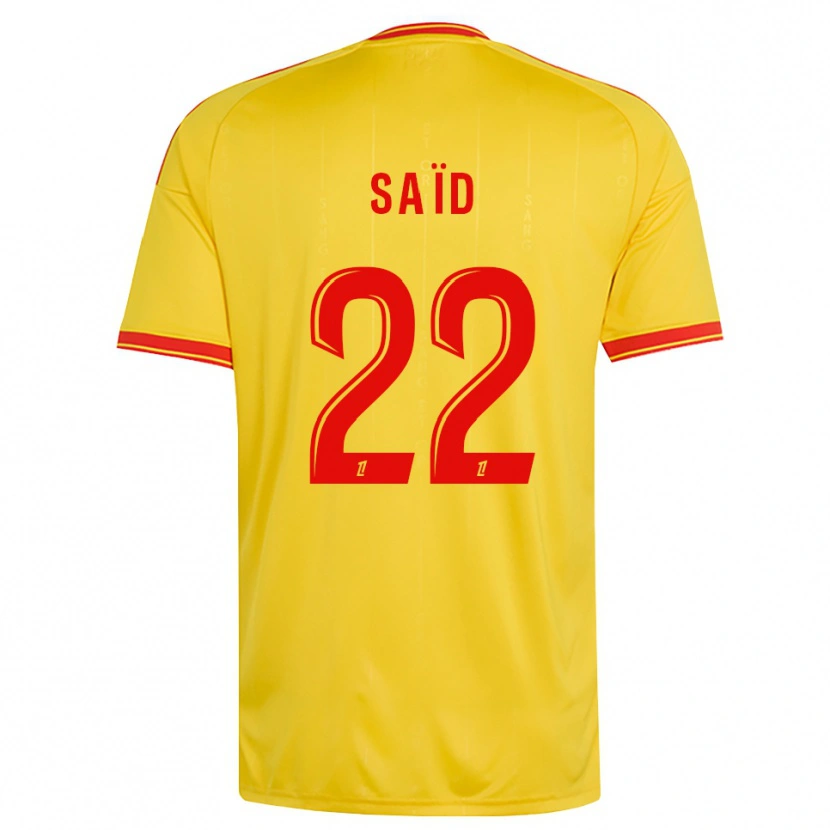 Danxen Niño Camiseta Wesley Saïd #22 Oro Naranja Rojo 1ª Equipación 2026/27 La Camisa
