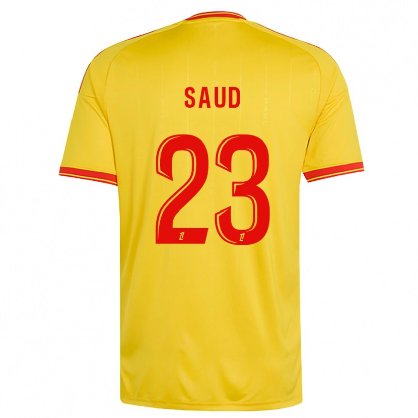 Danxen Niño Camiseta Saud Abdulhamid #23 Oro Naranja Rojo 1ª Equipación 2026/27 La Camisa