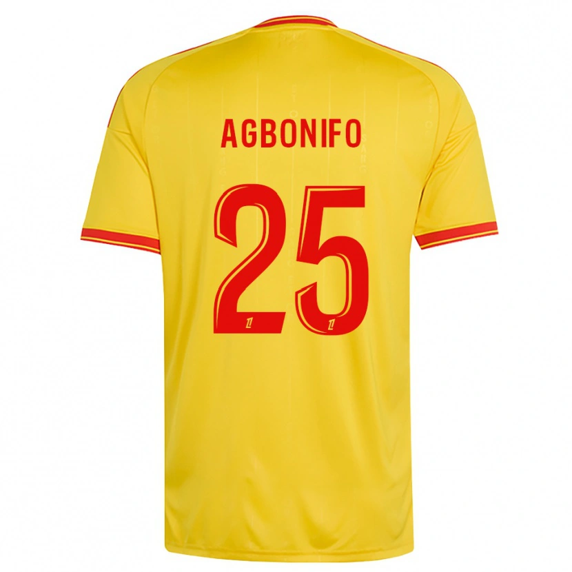 Danxen Niño Camiseta Jeremy Agbonifo #25 Oro Naranja Rojo 1ª Equipación 2026/27 La Camisa