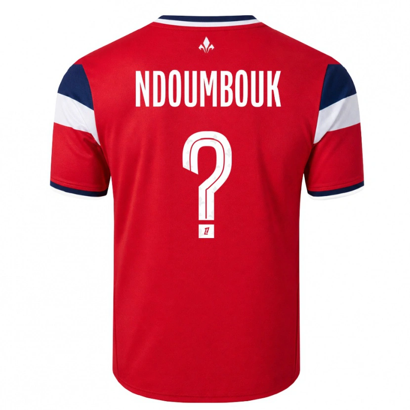 Danxen Niño Camiseta Marlyse Ngo Ndoumbouk #0 Rojo Blanco Azul Real 1ª Equipación 2026/27 La Camisa