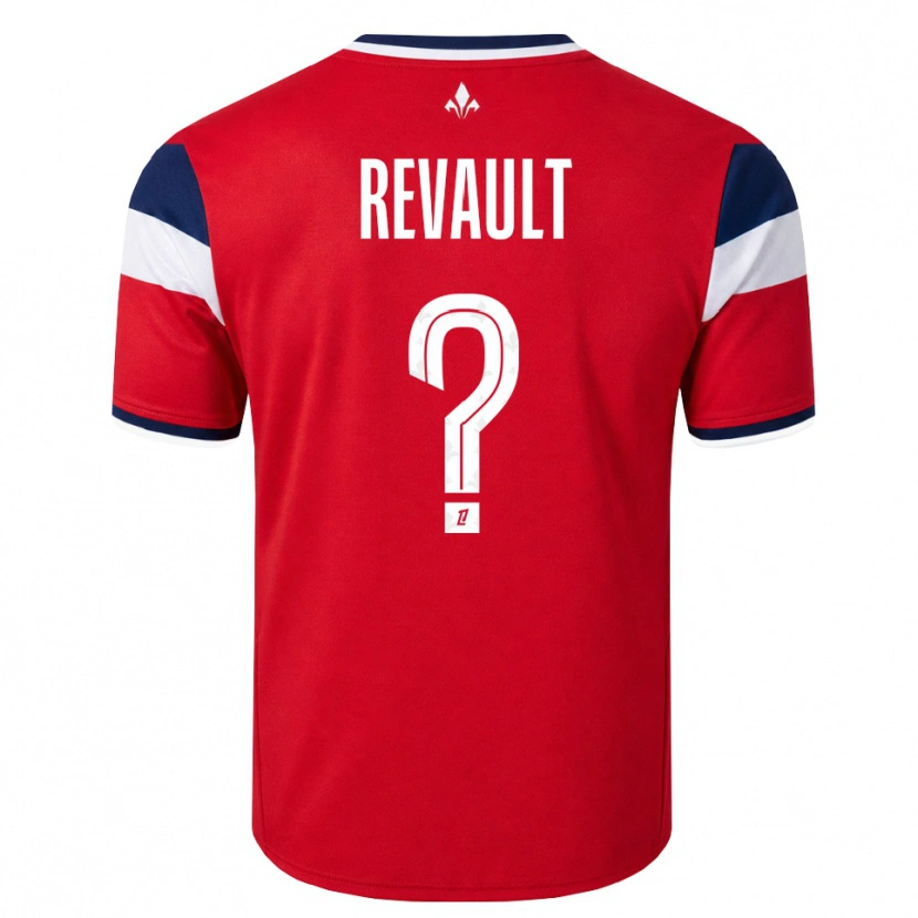 Danxen Niño Camiseta Joris Revault #0 Rojo Blanco Azul Real 1ª Equipación 2026/27 La Camisa