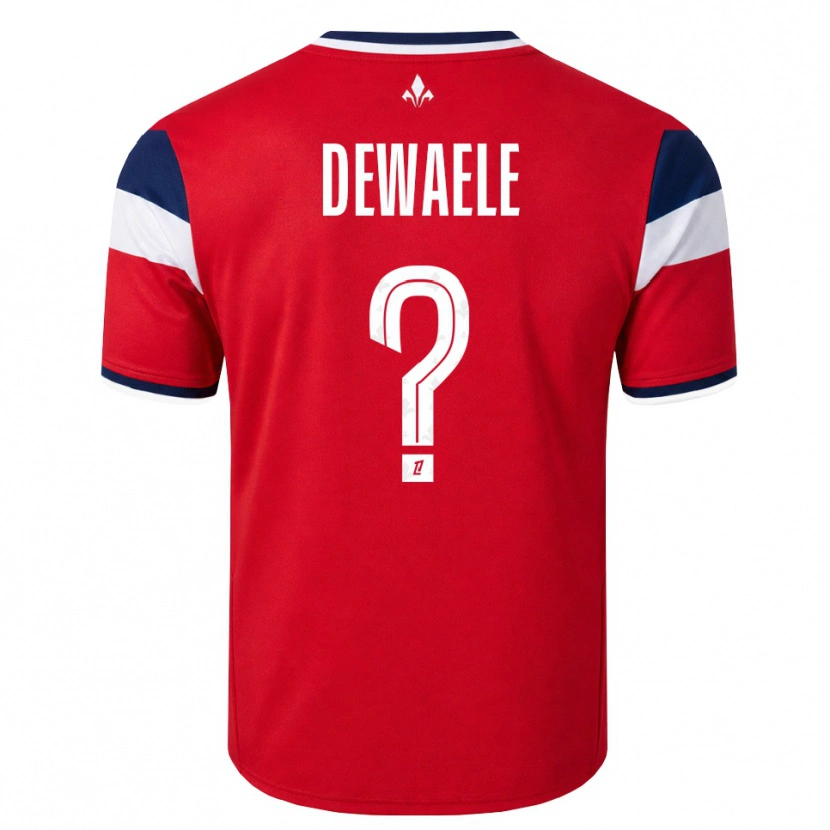 Danxen Niño Camiseta Élina Dewaele #0 Rojo Blanco Azul Real 1ª Equipación 2026/27 La Camisa