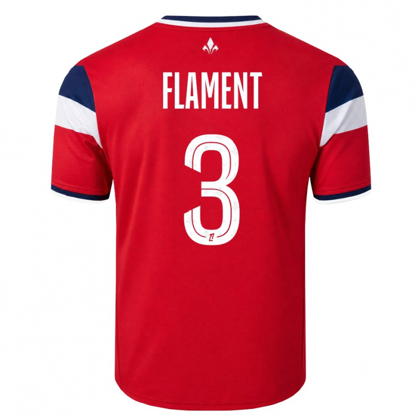 Danxen Niño Camiseta Corentin Flament #3 Rojo Blanco Azul Real 1ª Equipación 2026/27 La Camisa