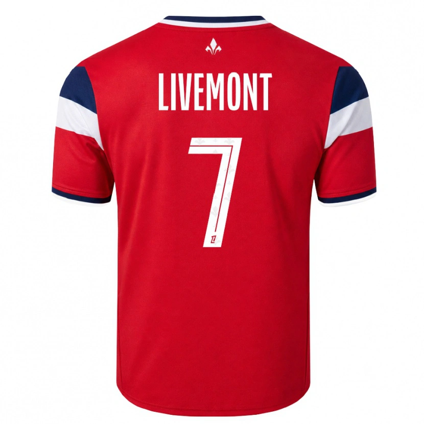 Danxen Niño Camiseta Antoine Livemont #7 Rojo Blanco Azul Real 1ª Equipación 2026/27 La Camisa