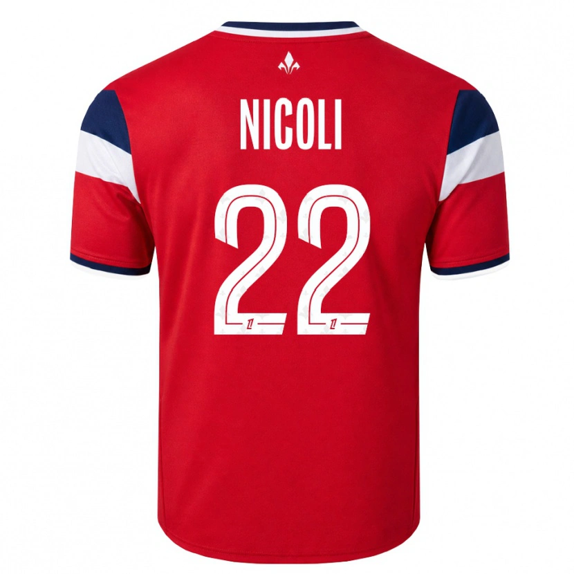 Danxen Niño Camiseta Morgane Nicoli #22 Rojo Blanco Azul Real 1ª Equipación 2026/27 La Camisa