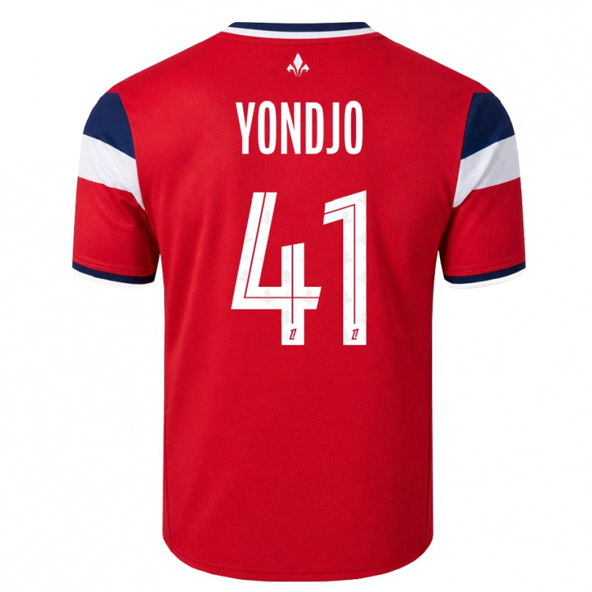 Danxen Niño Camiseta Angel Yondjo Matah #41 Rojo Blanco Azul Real 1ª Equipación 2026/27 La Camisa