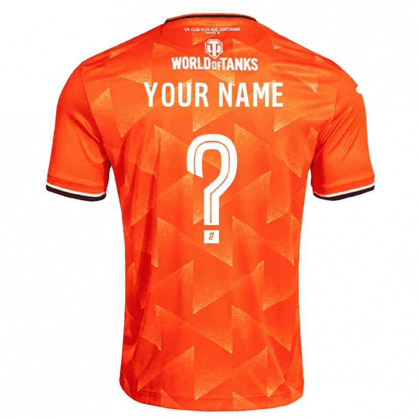 Danxen Niño Camiseta Su Nombre #0 Naranja Blanco Negro 1ª Equipación 2026/27 La Camisa