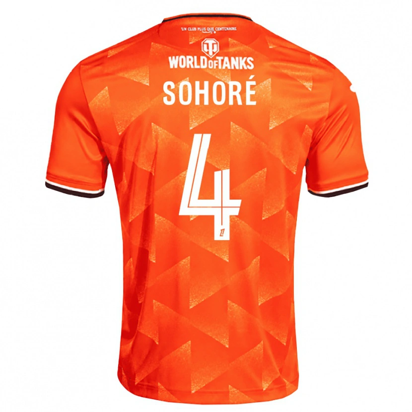 Danxen Niño Camiseta Seni Sohoré #4 Naranja Blanco Negro 1ª Equipación 2026/27 La Camisa