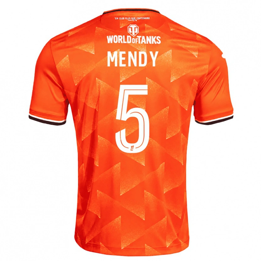 Danxen Niño Camiseta Benjamin Mendy #5 Naranja Blanco Negro 1ª Equipación 2026/27 La Camisa