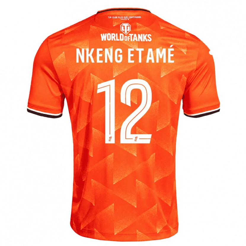 Danxen Niño Camiseta Shaï Nkeng Etamé #12 Naranja Blanco Negro 1ª Equipación 2026/27 La Camisa