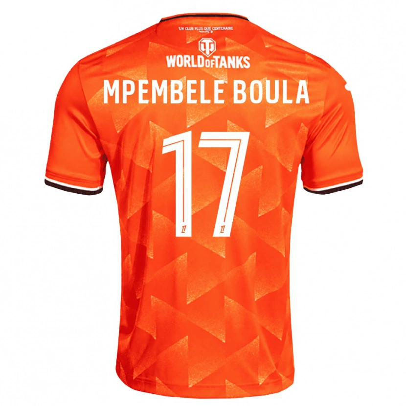 Danxen Niño Camiseta Exaucé Mpembele Boula #17 Naranja Blanco Negro 1ª Equipación 2026/27 La Camisa