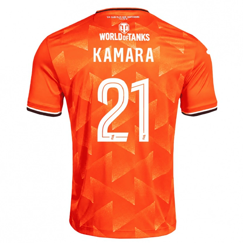 Danxen Niño Camiseta Bingourou Kamara #21 Naranja Blanco Negro 1ª Equipación 2026/27 La Camisa