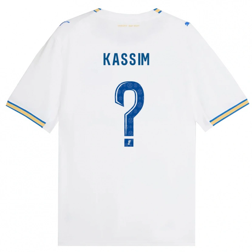Danxen Niño Camiseta Kassim Abdallah #0 Azul Lanzador Blanco 1ª Equipación 2026/27 La Camisa
