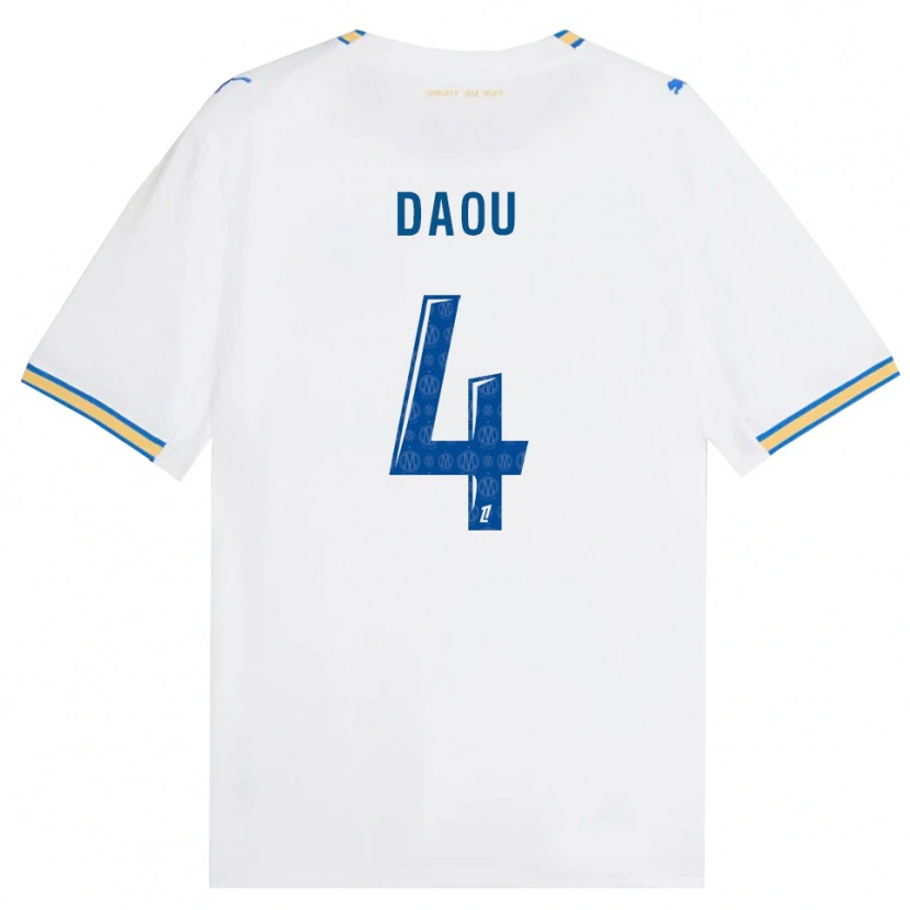 Danxen Niño Camiseta Raimane Daou #4 Azul Lanzador Blanco 1ª Equipación 2026/27 La Camisa