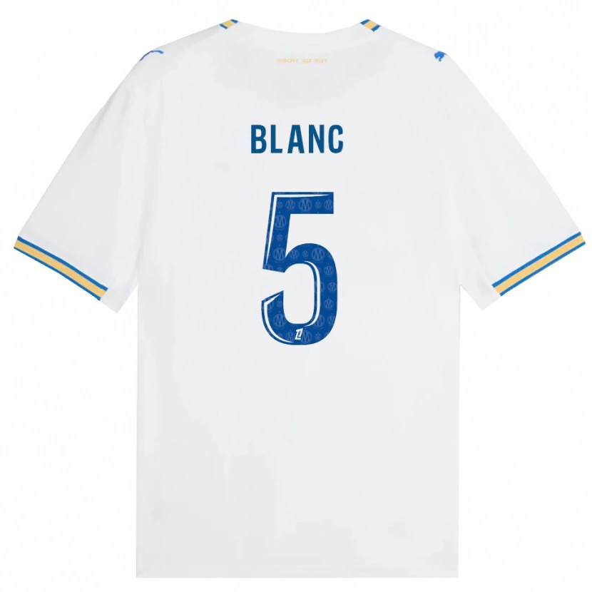 Danxen Niño Camiseta Amandine Blanc #5 Azul Lanzador Blanco 1ª Equipación 2026/27 La Camisa