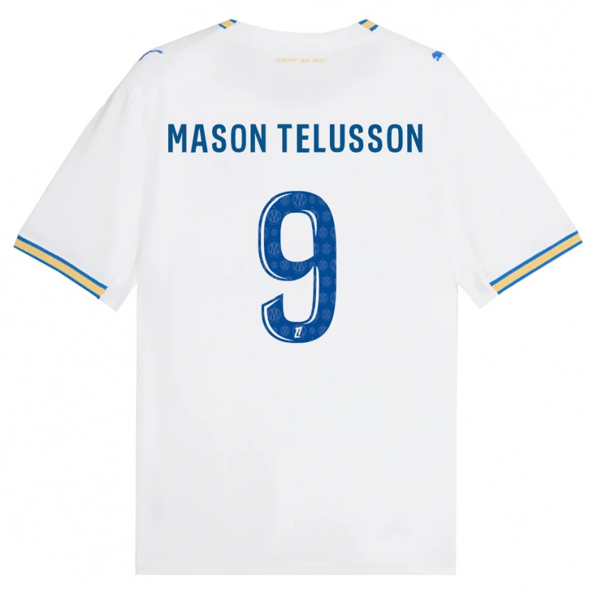 Danxen Niño Camiseta Jah-Mason Telusson #9 Azul Lanzador Blanco 1ª Equipación 2026/27 La Camisa