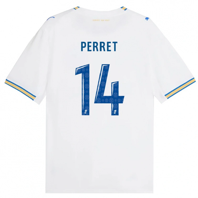 Danxen Niño Camiseta Jenny Perret #14 Azul Lanzador Blanco 1ª Equipación 2026/27 La Camisa