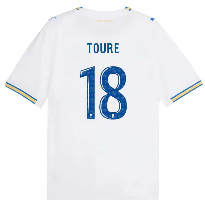 Danxen Niño Camiseta Isaak Toure #18 Azul Lanzador Blanco 1ª Equipación 2026/27 La Camisa
