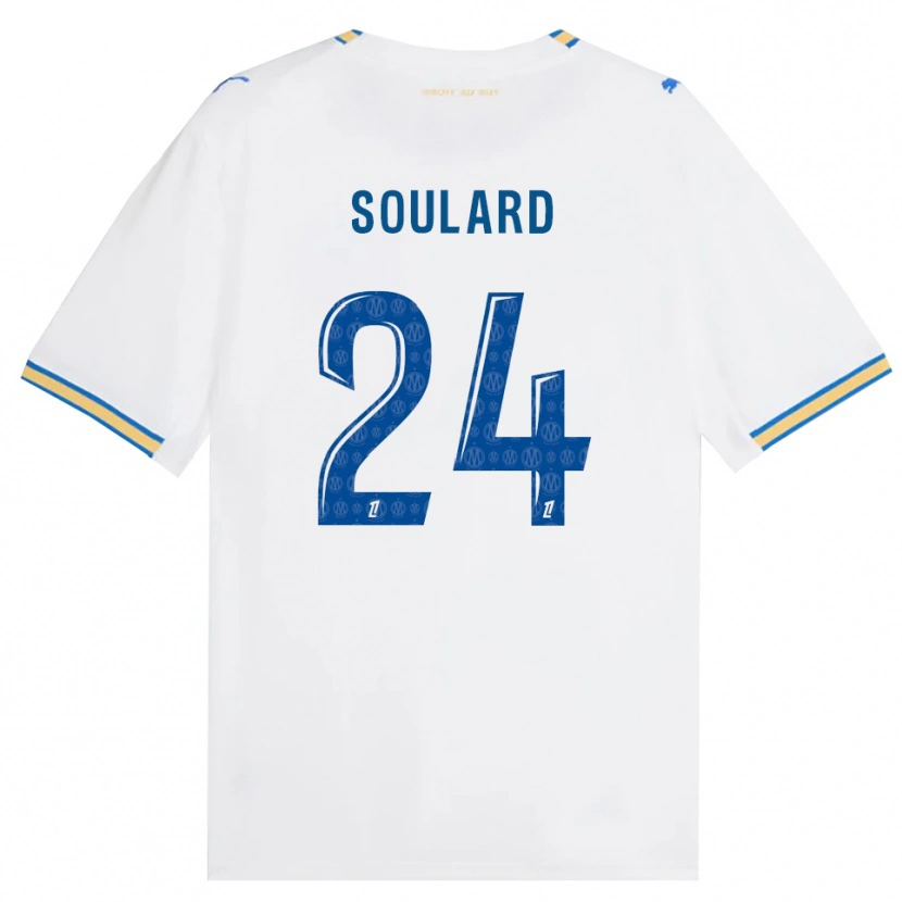 Danxen Niño Camiseta Amandine Soulard #24 Azul Lanzador Blanco 1ª Equipación 2026/27 La Camisa
